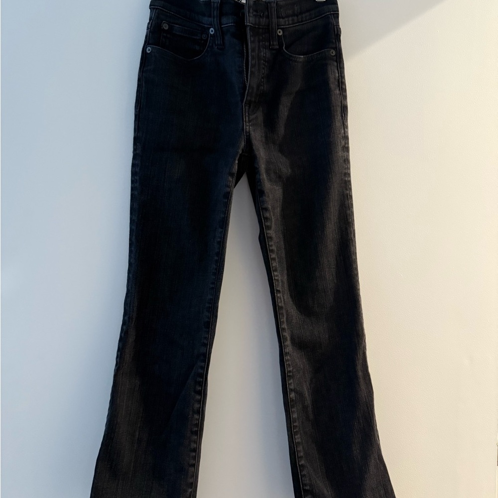 Madewell Women's Mid-Rise Kick Out Black Jeans